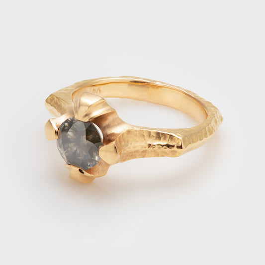 Rose Gold & Champagne Diamond Ring
