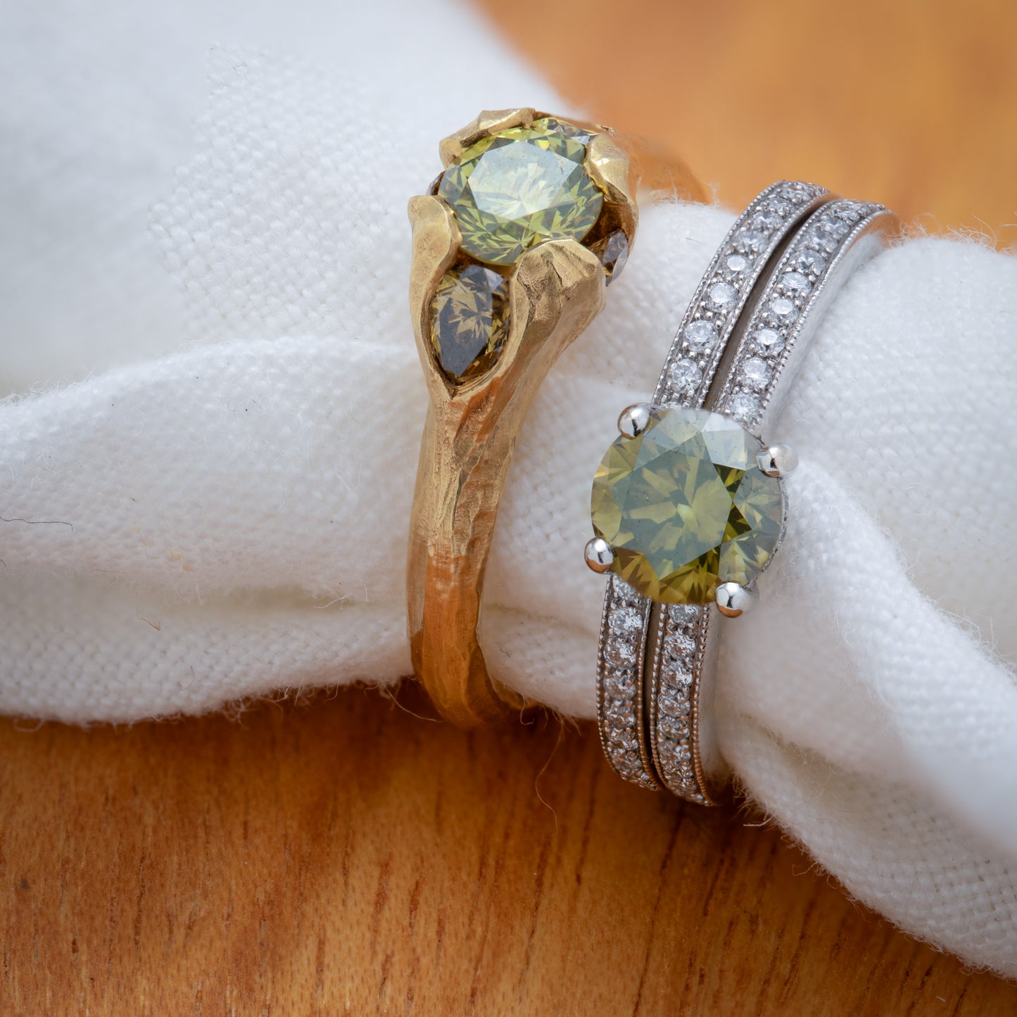 Green Diamond Bridal Set