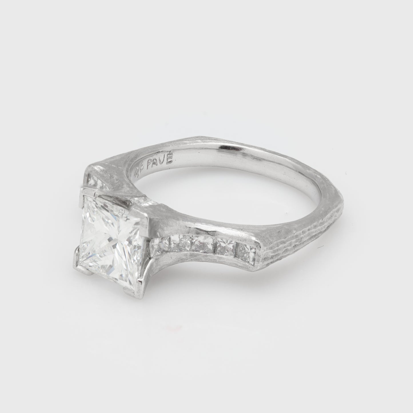 Platinum Princess Cut Diamond Ring