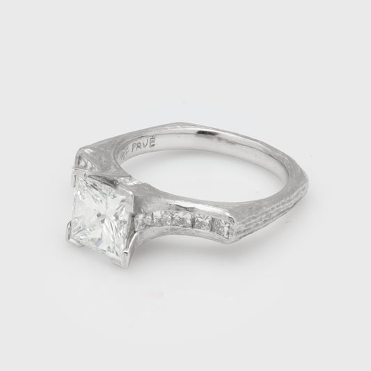 Platinum Princess Cut Diamond Ring