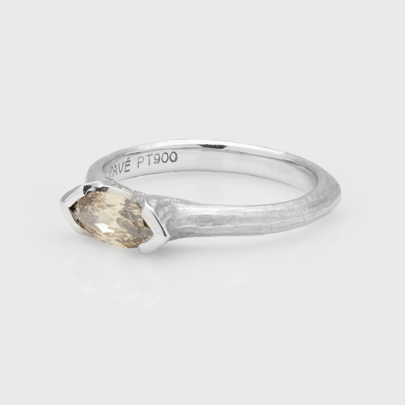 Champagne Marquise cut Diamond Ring