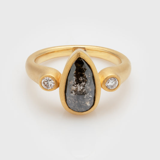 Black Rustic Diamond Ring
