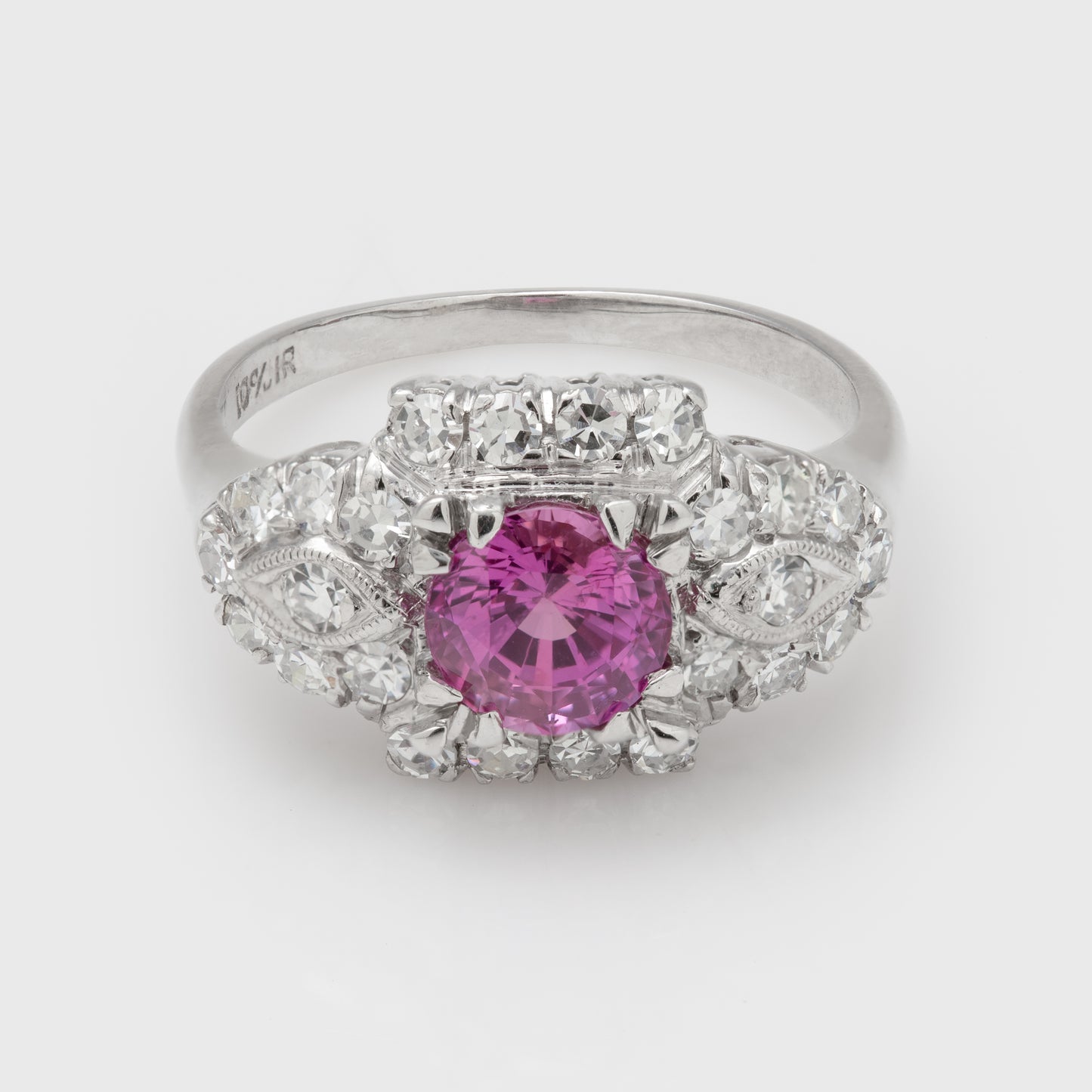 Vintage Halo Ruby Ring