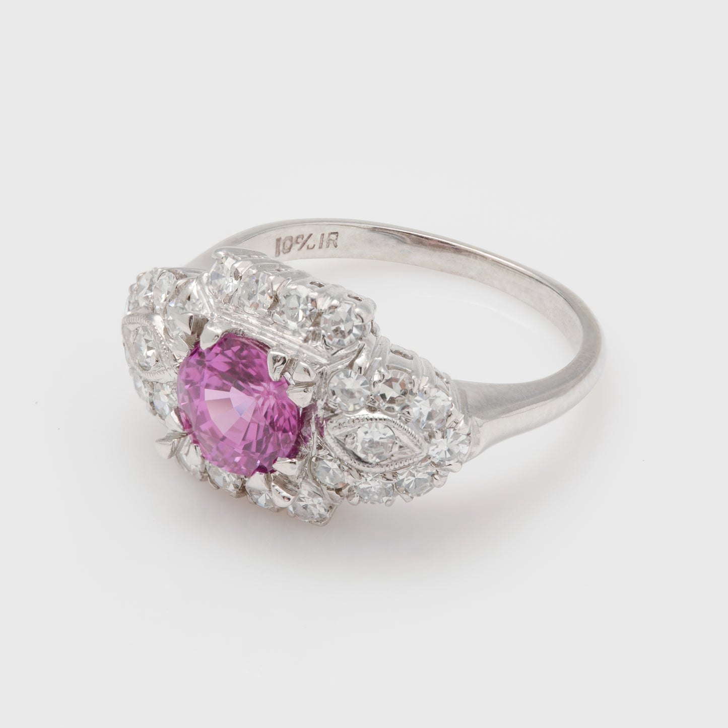 Vintage Halo Ruby Ring