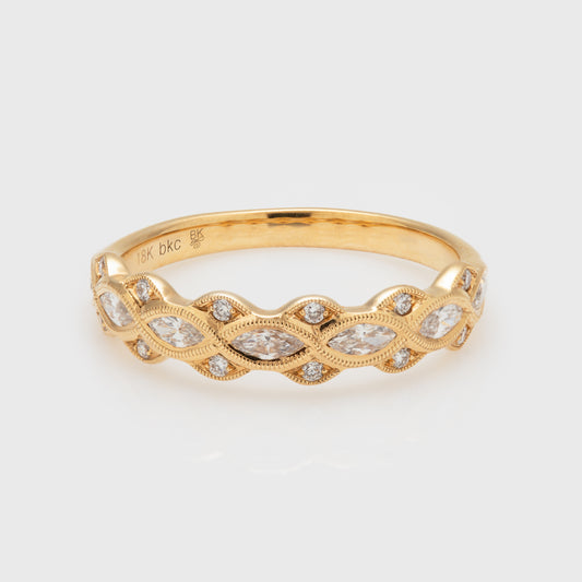 Weave Pattern Diamond Band