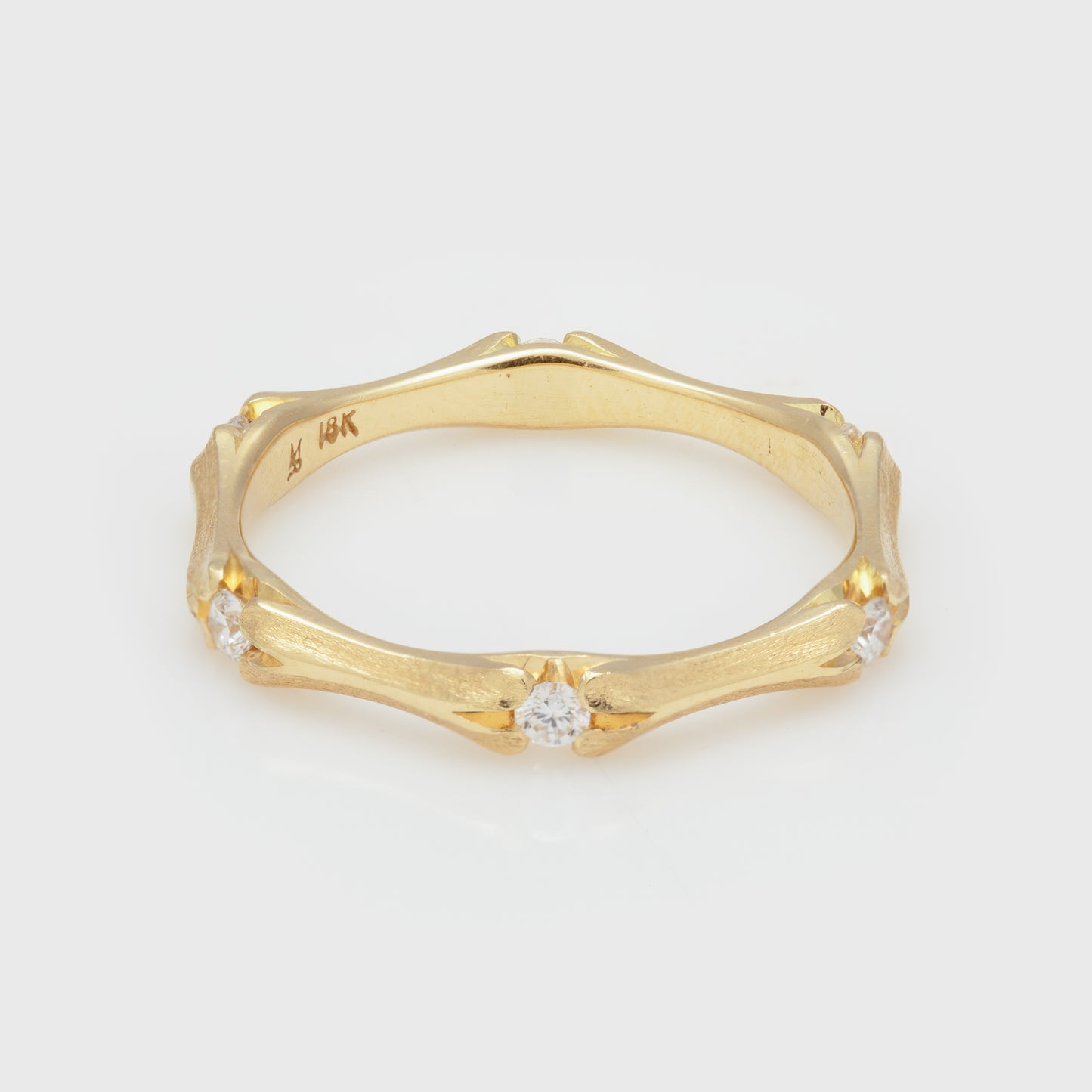 "Athena" Yellow Gold & Diamond Band