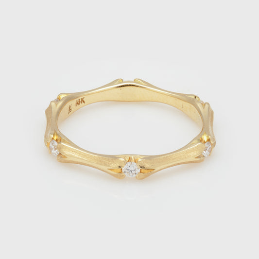 "Athena" Yellow Gold & Diamond Band