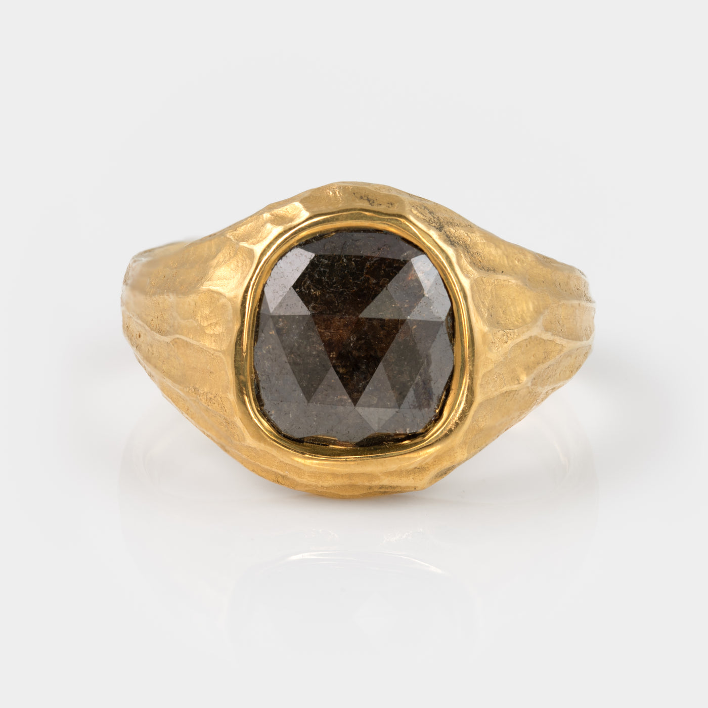22k Gold Rustic Diamond Ring