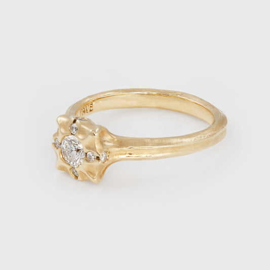 Diamond Accent Redwood Bark Ring