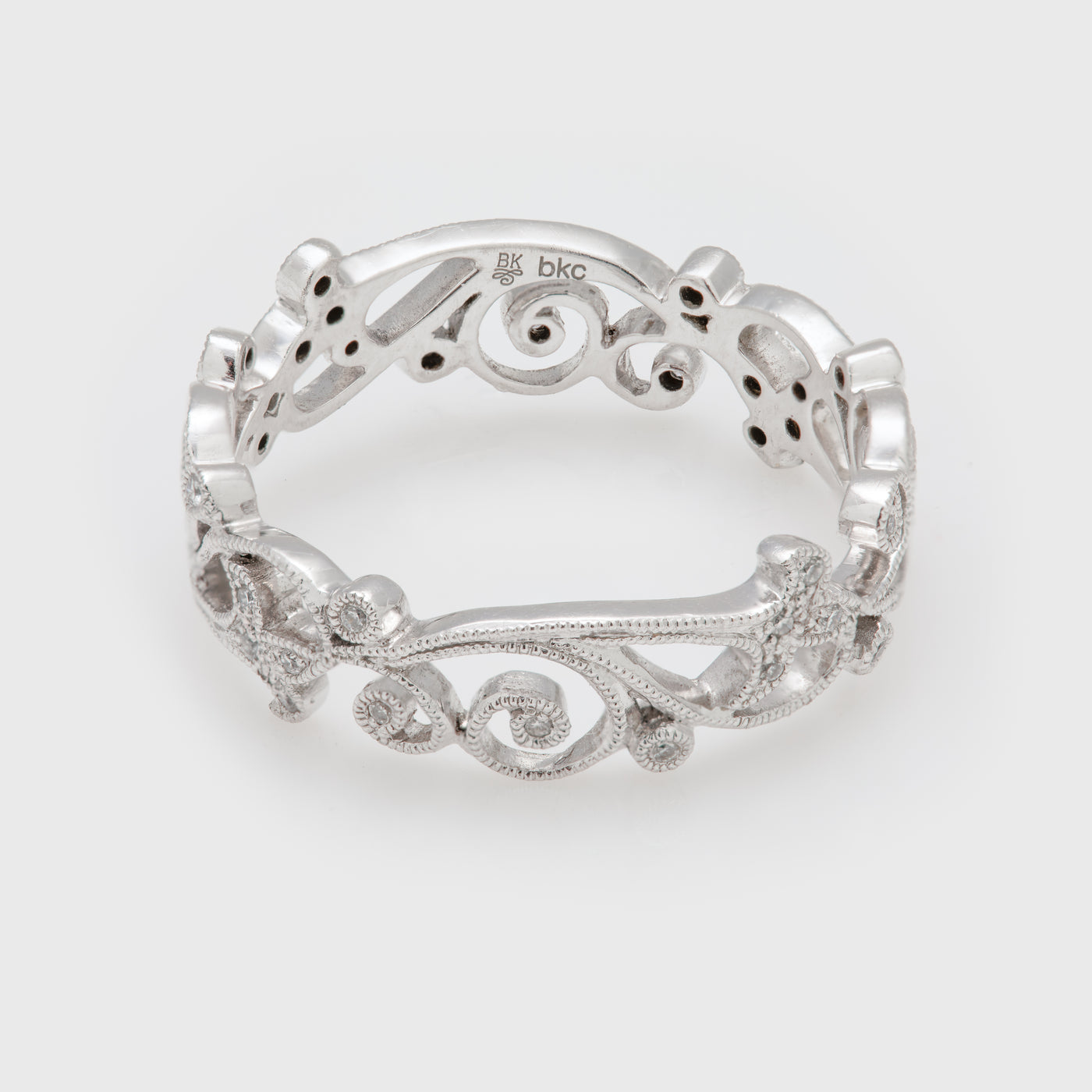 Floral Design Diamond Eternity Band