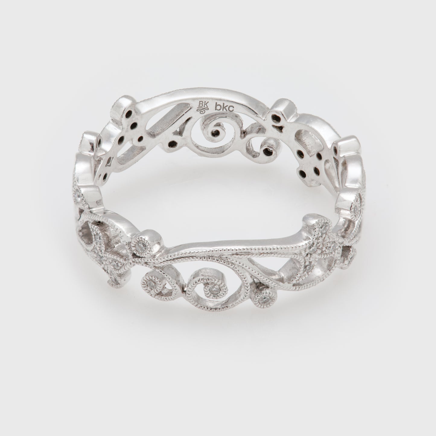 Floral Design Diamond Eternity Band