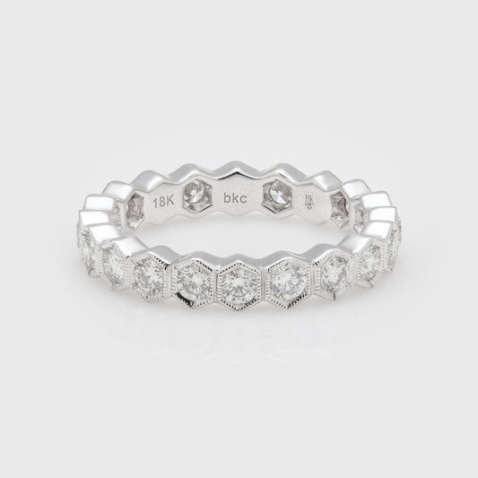 Hexagonal Shaped Eternity Band