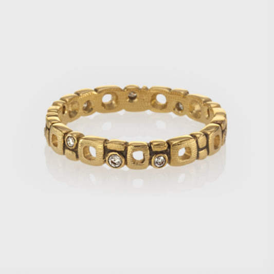 18K Micro Windows Diamond Band
