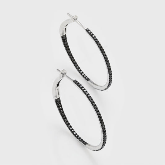 Black Diamond Hoops