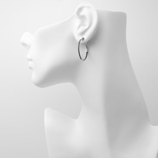 Black Diamond Hoops