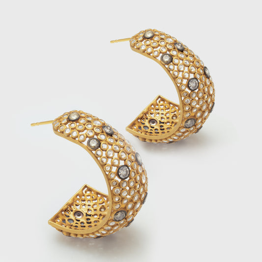 Bold Diamond Hoop Earrings
