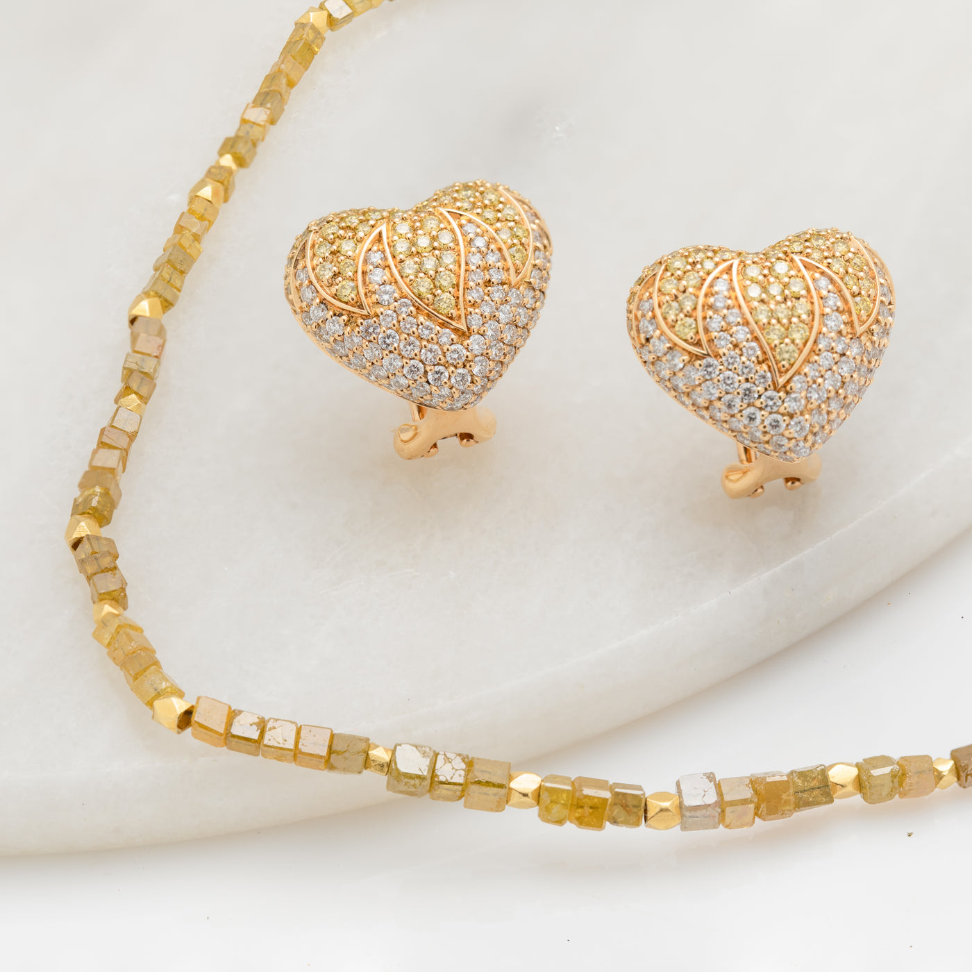 Diamond Heart Earrings