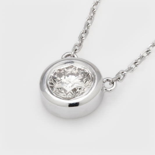 Classic Bezel Set Diamond Necklace