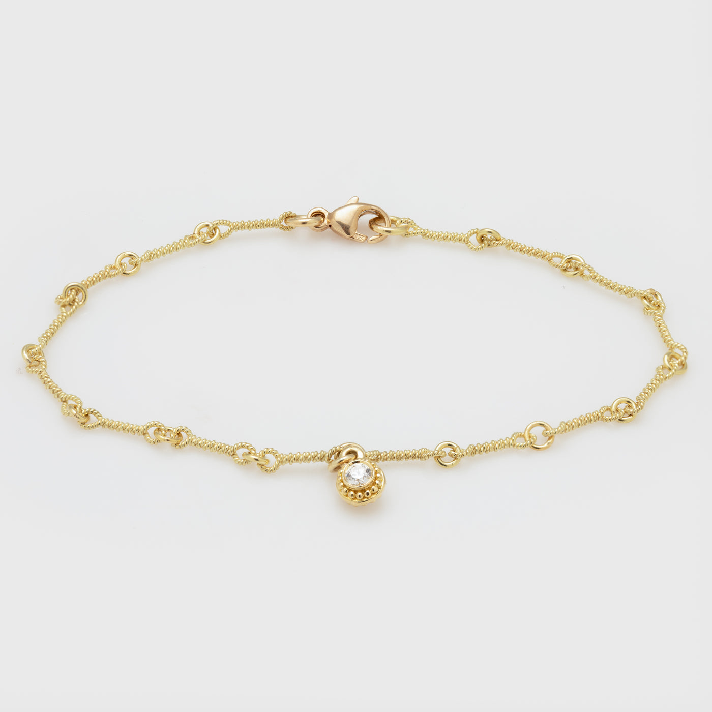 Handmade Twist Chain Diamond Bracelet