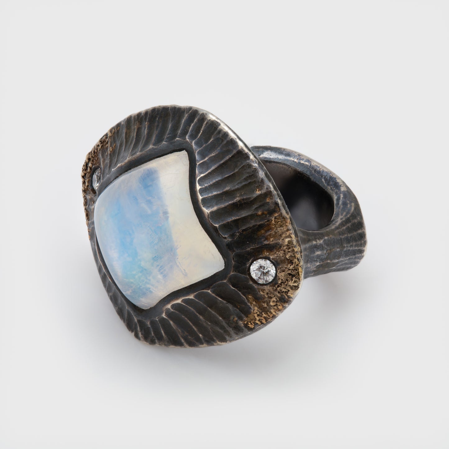 Moonstone & Gold Dust Ring
