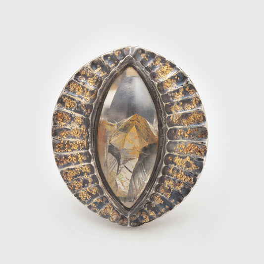 Quartz with Crystal Ring