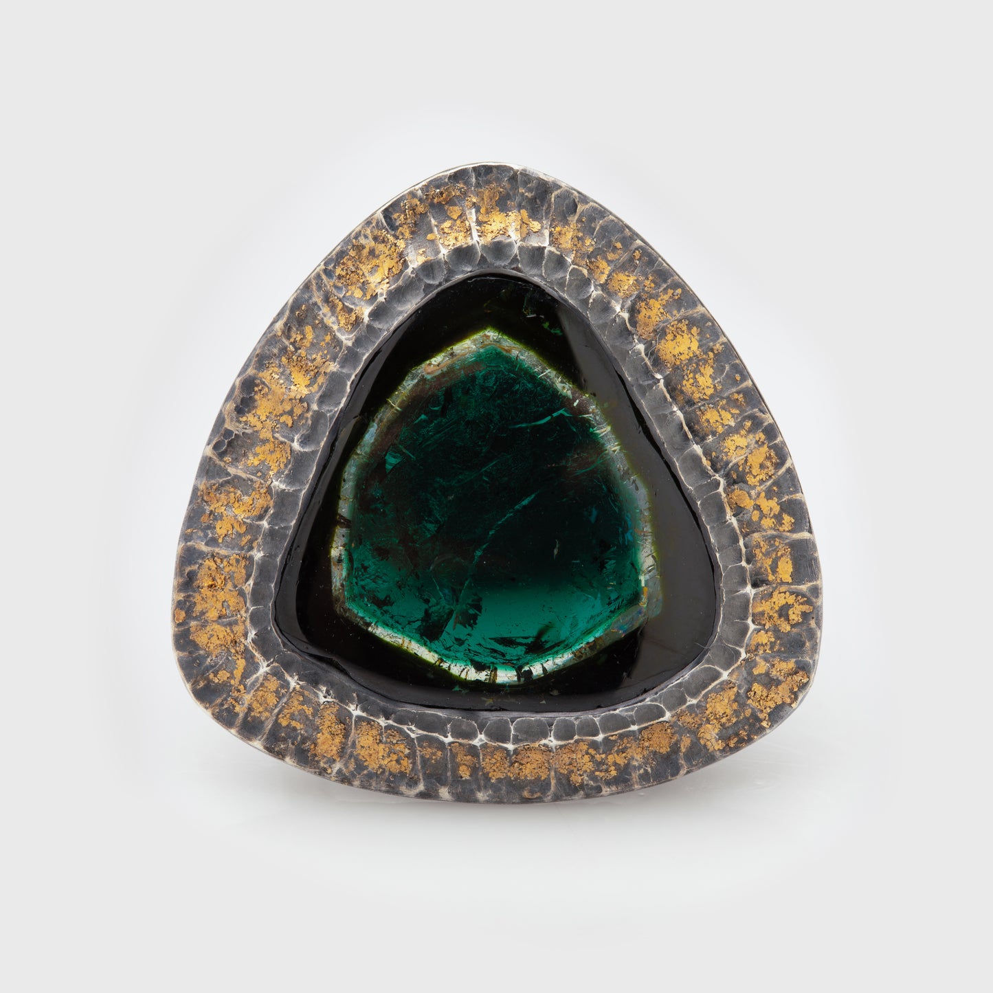 Blue & Green Watermelon Tourmaline Ring