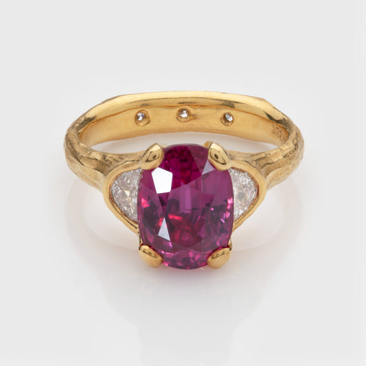 "Love's Ray" Ruby & Diamond Ring