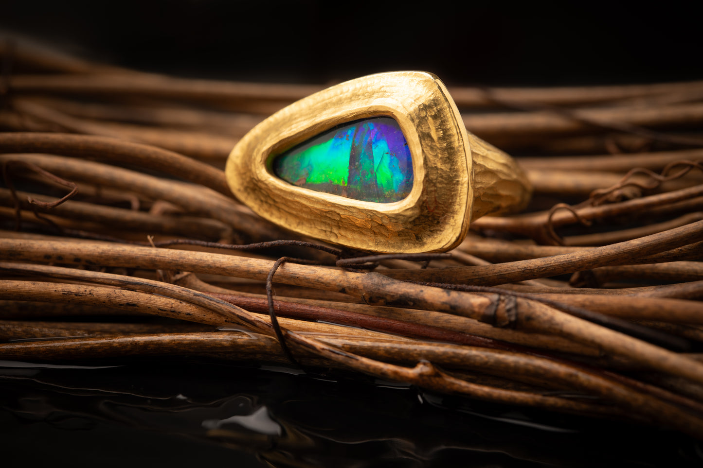 "Sail Away" Boulder Opal Ring