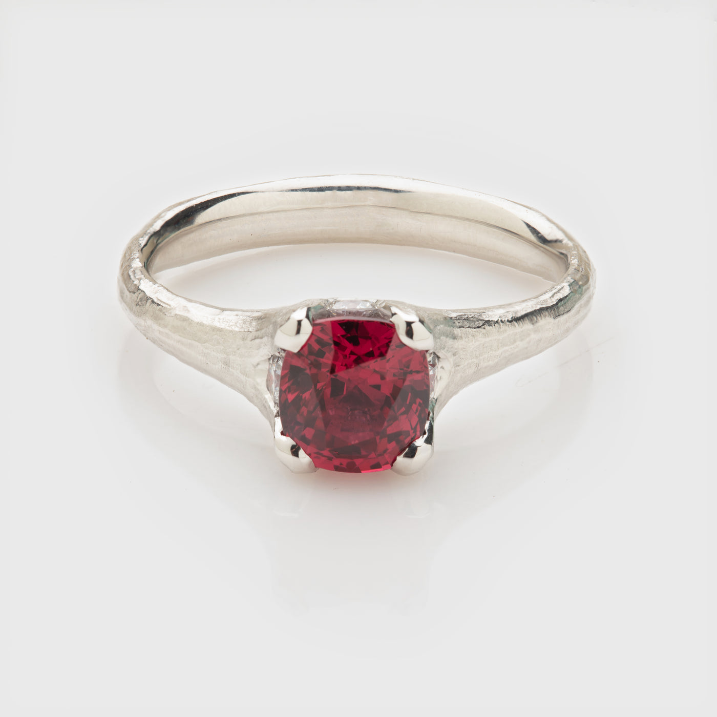 Spinel Redwood Bark Ring