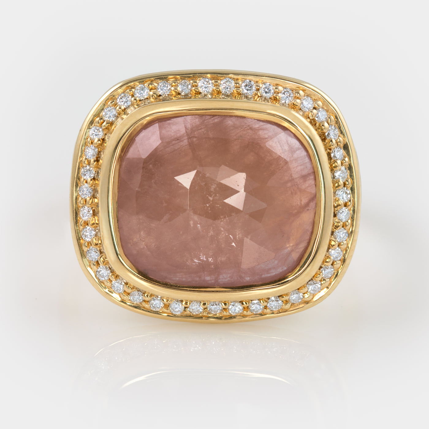 Peach Sapphire Ring