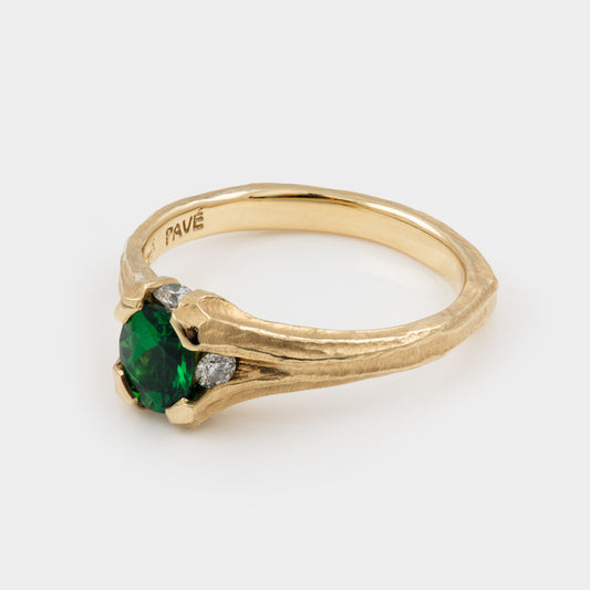 "Hidden Valley" Tsavorite Garnet Ring