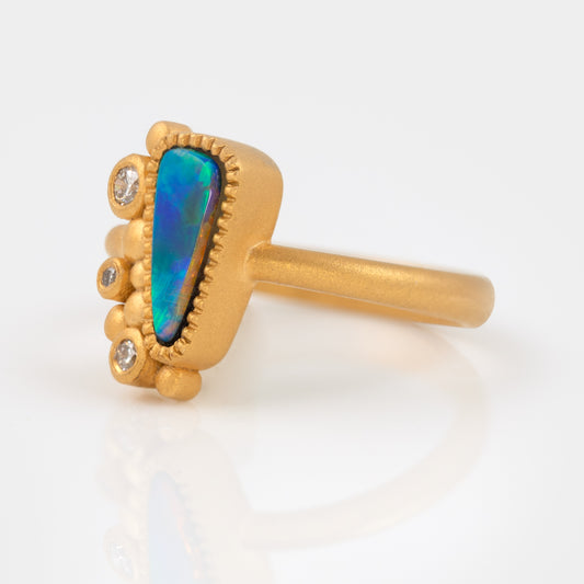 Australian Opal Doublet Ring