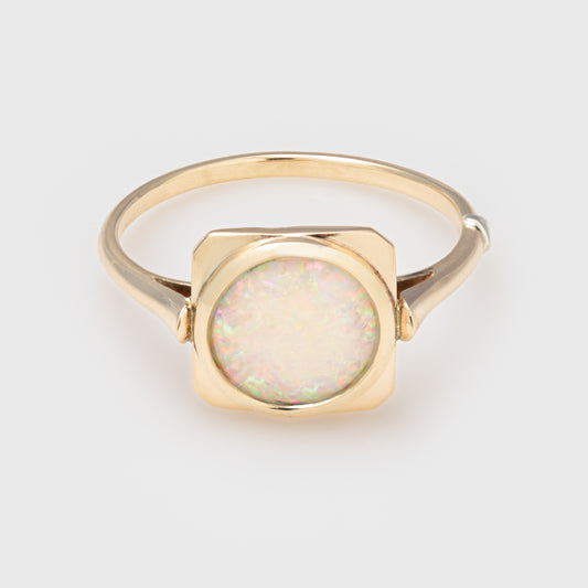 Hand Cut Opal Ring