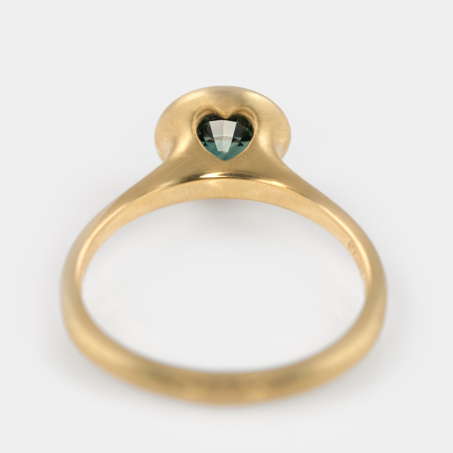 Bezel Set Green Sapphire Ring