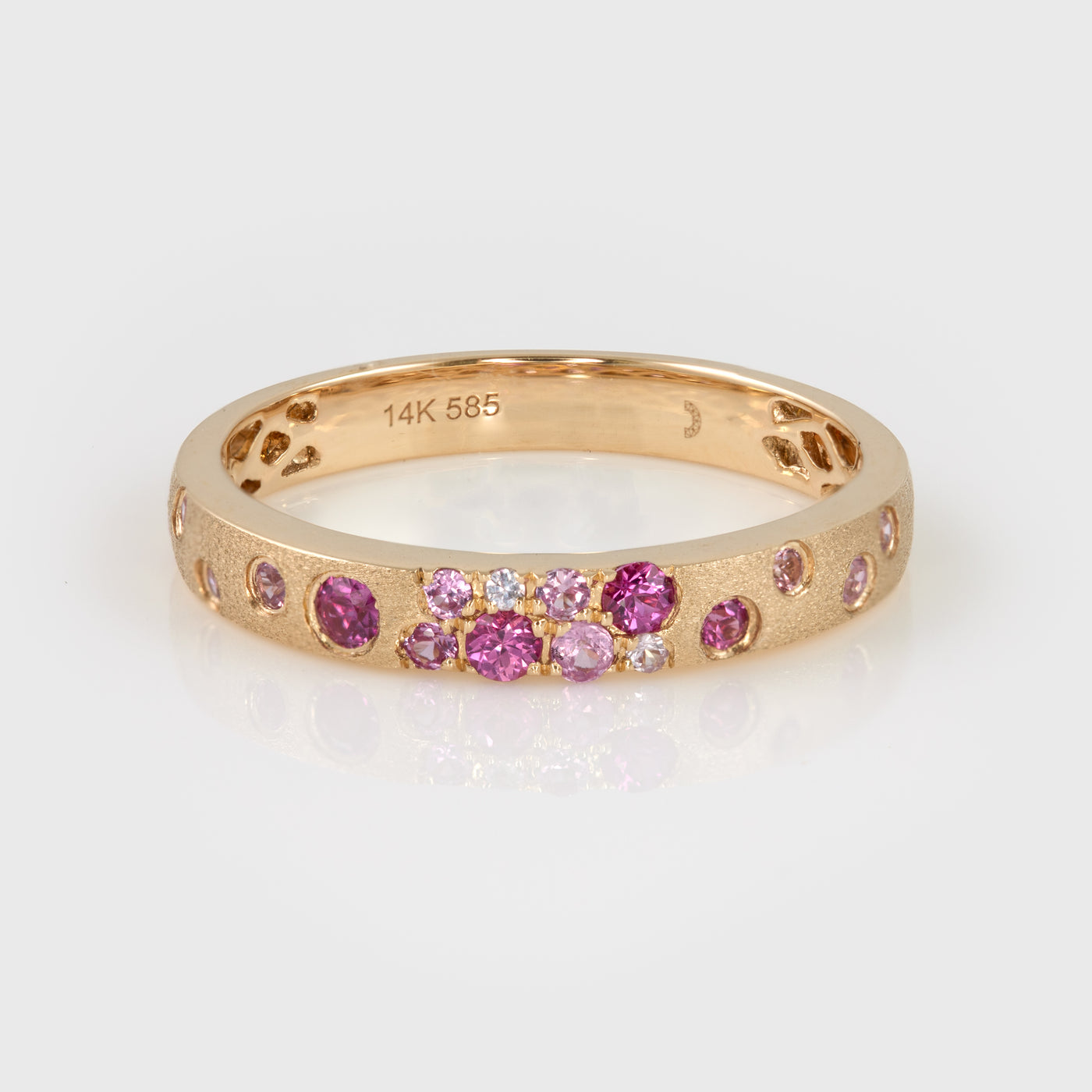 Pink Sapphire Confetti Band