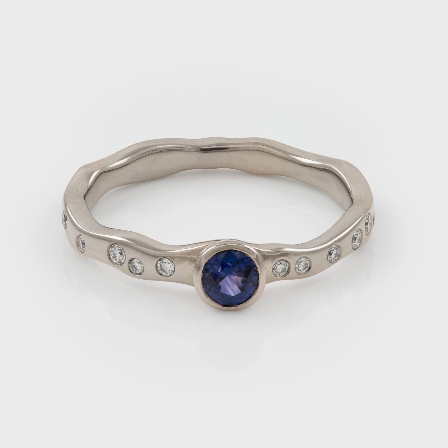 Wave Sapphire Ring