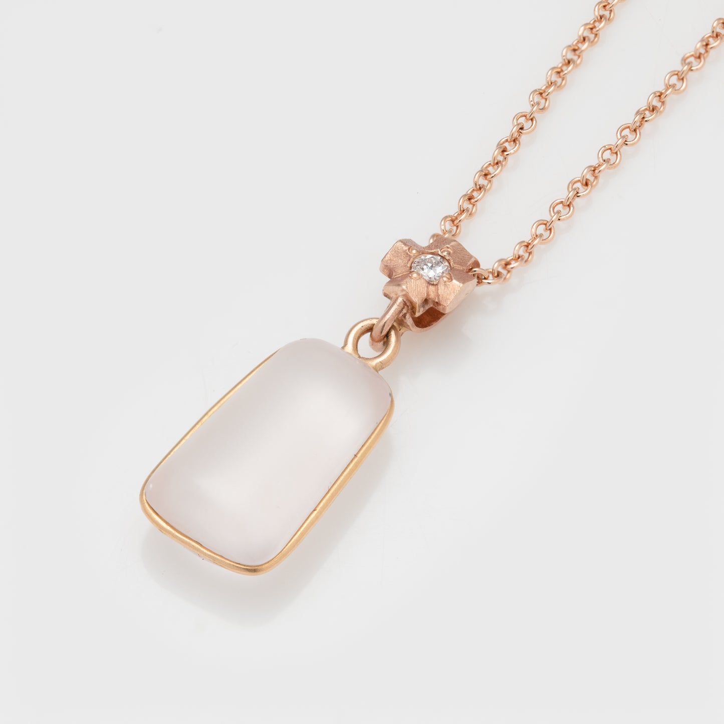 Hand cut Quartz Cabochon Pendant