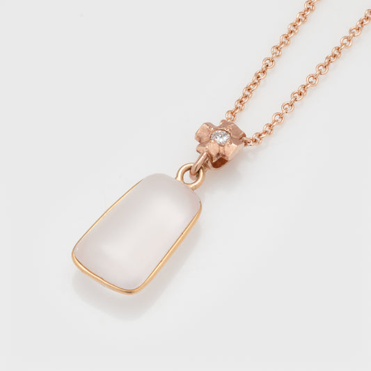 Hand cut Quartz Cabochon Pendant