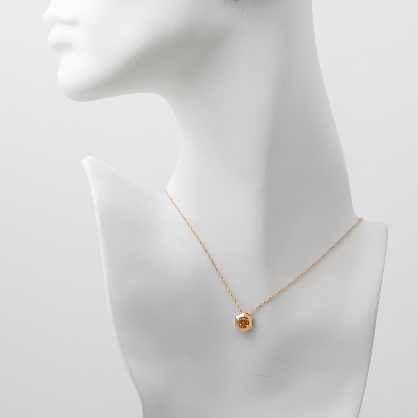 Hexagon Citrine Necklace