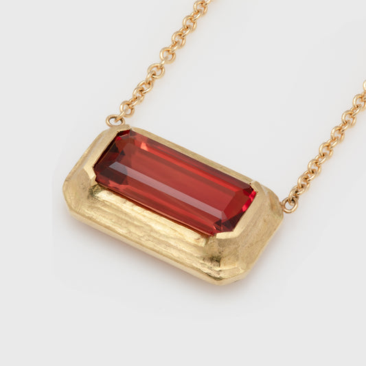 Yellow Gold Sunstone Necklace