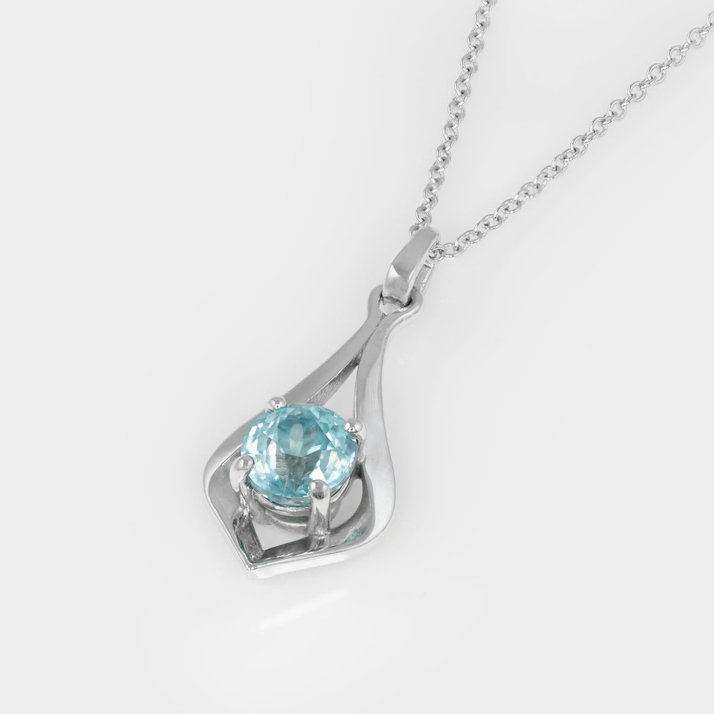 Blue Zircon Necklace