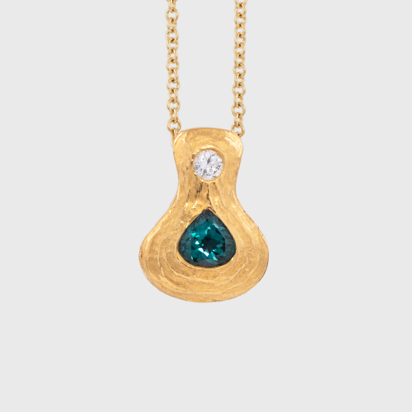 Faceted Pear Shaped Alexandrite Necklace