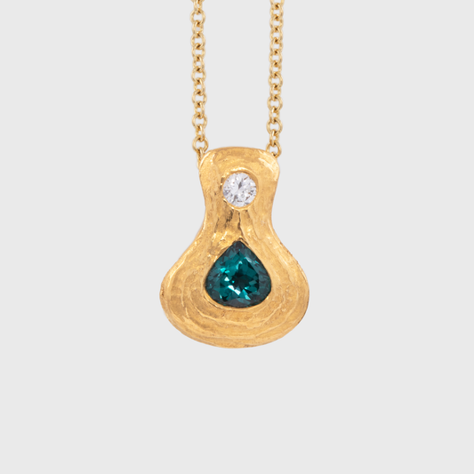 Faceted Pear Shaped Alexandrite Necklace