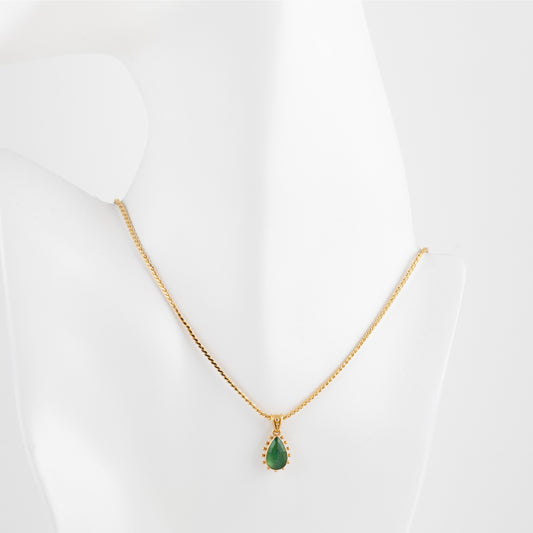 Rose Cut Emerald Pendant