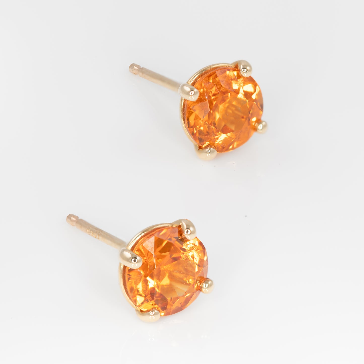 Spessarite Garnet Stud Earrings