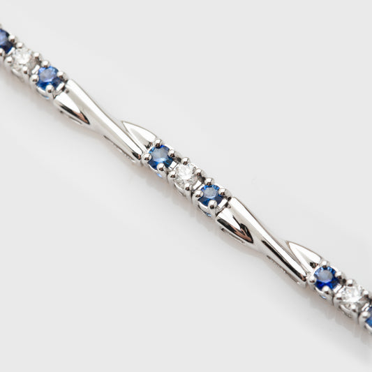 Sapphire & Diamond Link Bracelet
