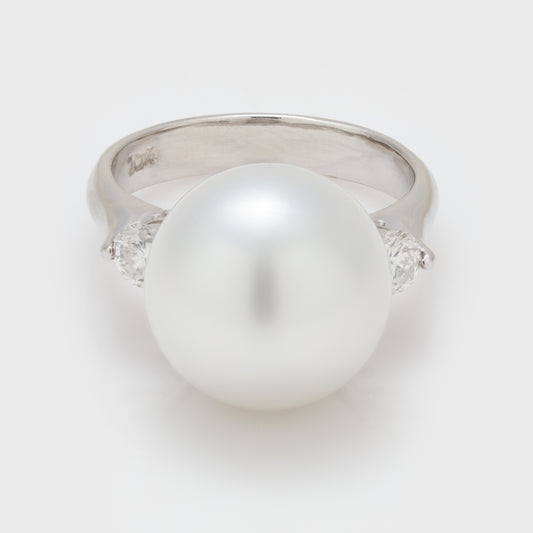 South Sea Pearl Diamond Ring