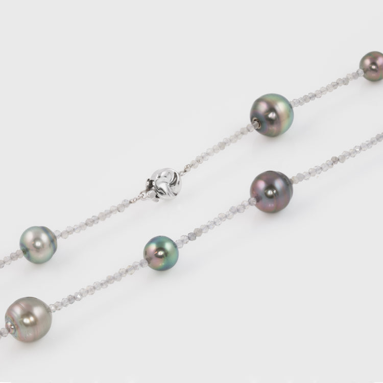 Tahitian Pearl & Labradorite Necklace