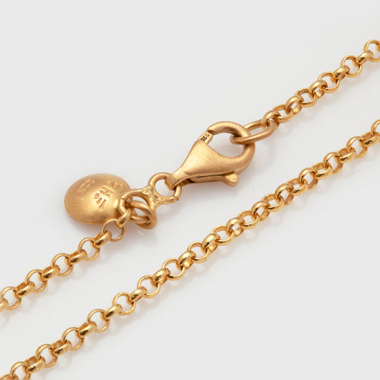 22K Satin Finish Gold Rolo Chain