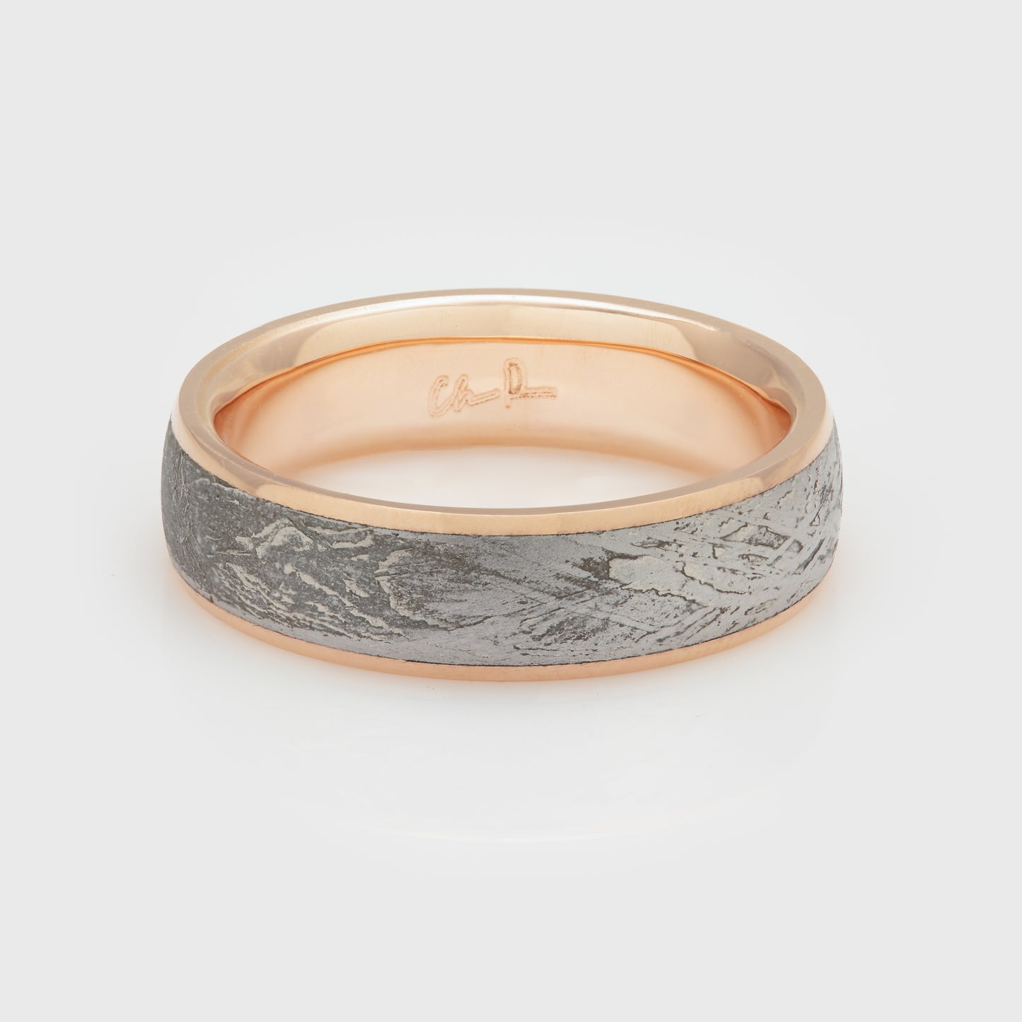Rose Gold Gibeon Meteroite Band